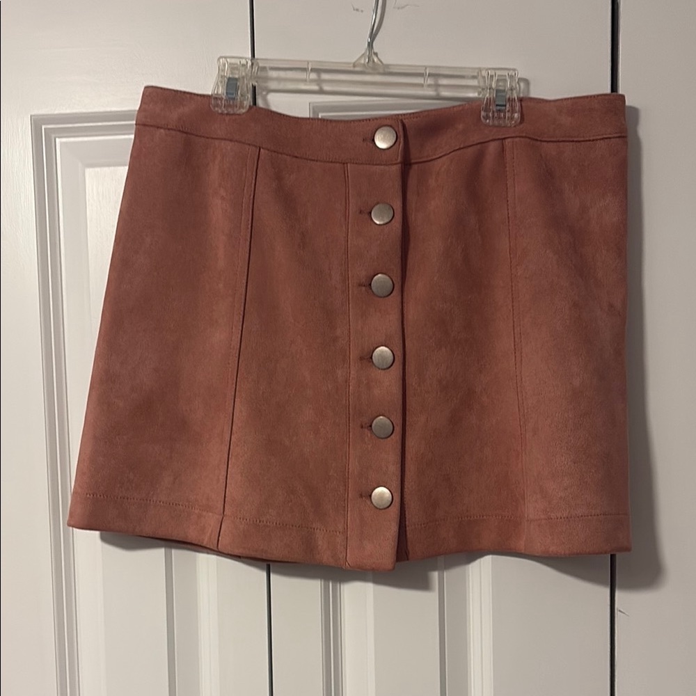 Forever 21 Orange A-Line Mini Skirt Casual